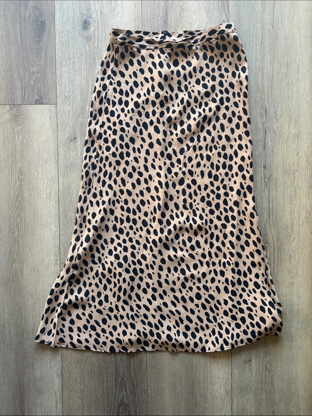 Reformation Leopard-Print Midi Skirt - Tan & Black